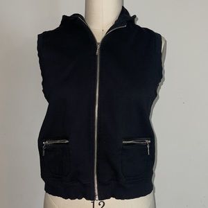 Lauren Jeans Co. Ralph Lauren Hoodie Zip Up Vest Black